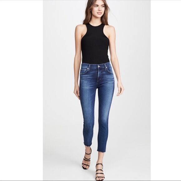 Agolde Denim - AGOLDE | dark blue sophie crop jeans 29
